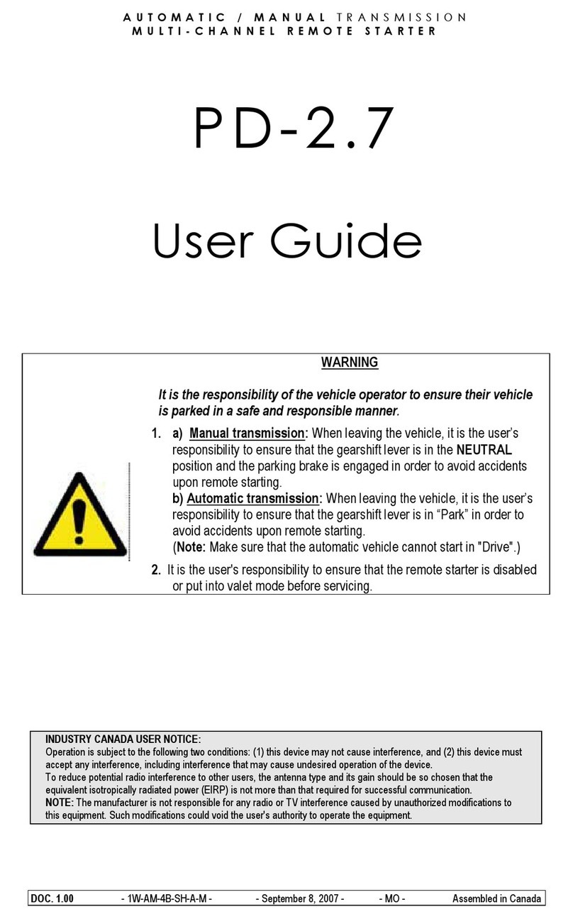Autostart PD-2.7 User manual