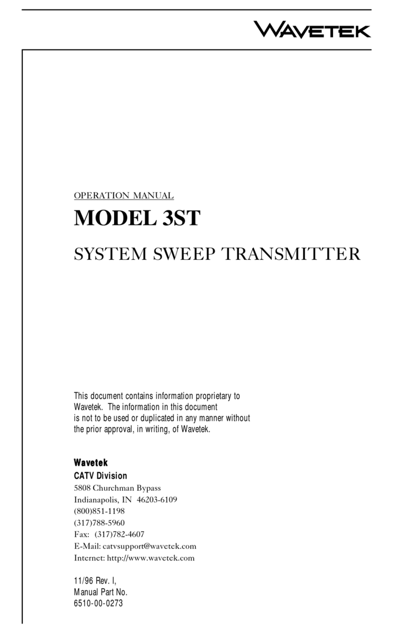 Wavetek 3ST Operation manual