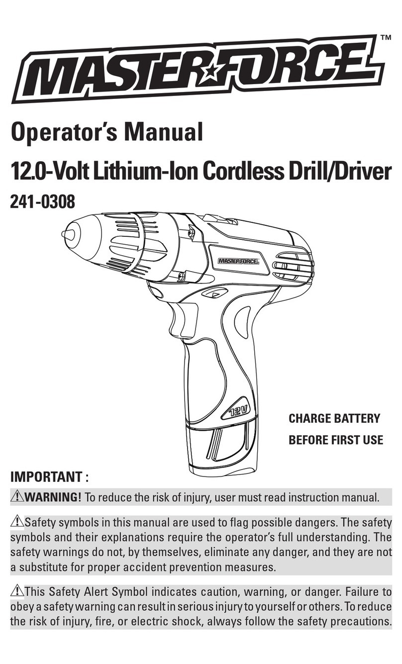 MasterForce 241-0308 User manual