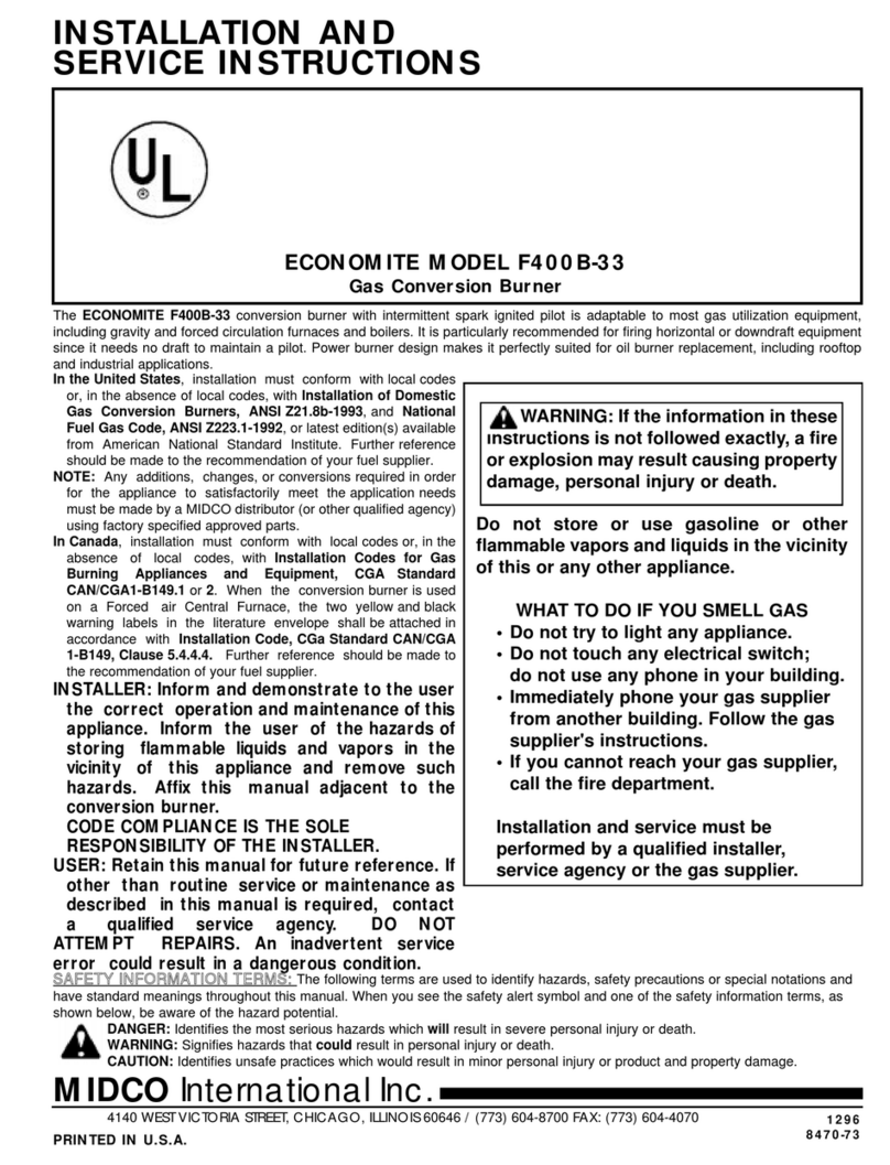 Midco ECONOMITE F400B-33 Quick guide Midco ECONOMITE F400B-33 Quick guide
