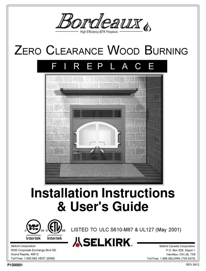 Selkirk Bordeaux Installation instructions & user guide Selkirk Bordeaux Installation instructions & user guide