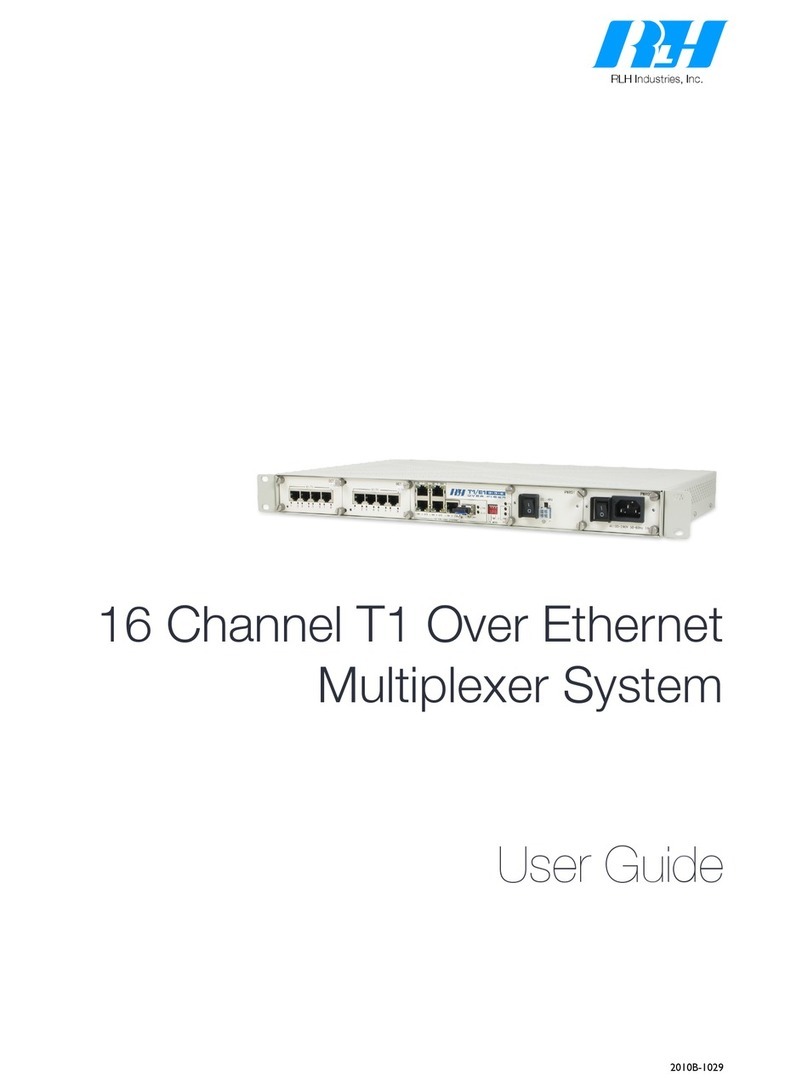 RLH Industries 16 Channel T1 Over Ethernet Multiplexer... user guide