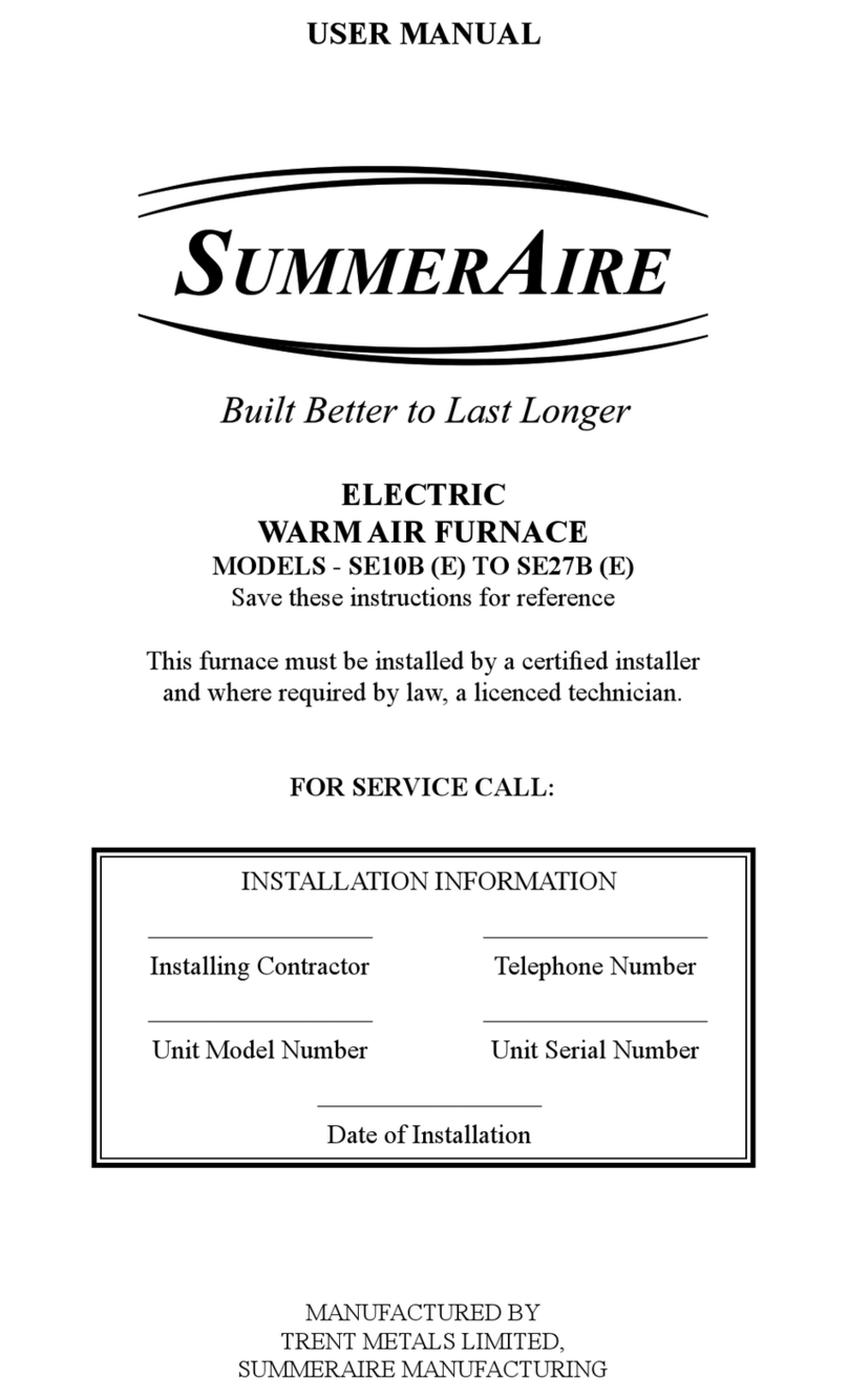 SummerAire SE10B user manual