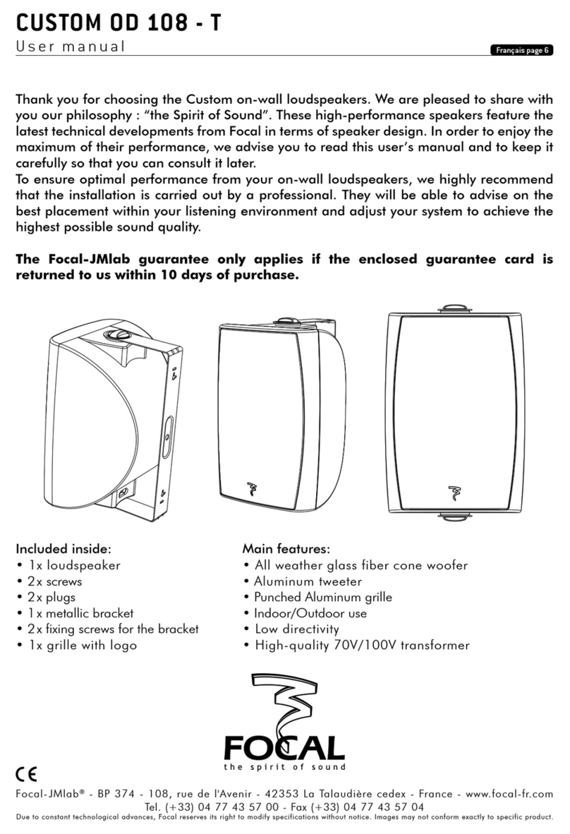 Focal Custom OD 108 - T user manual