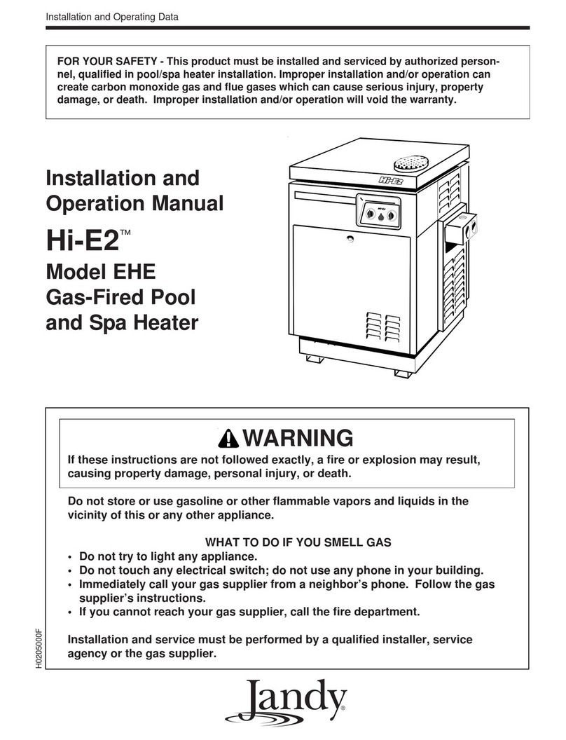 Jandy EHE User manual