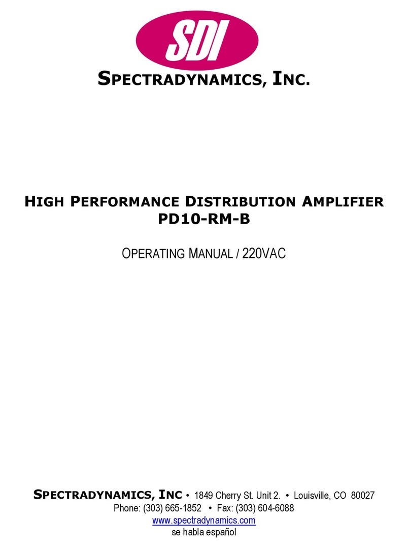 SDI PD10-RM-B operating manual