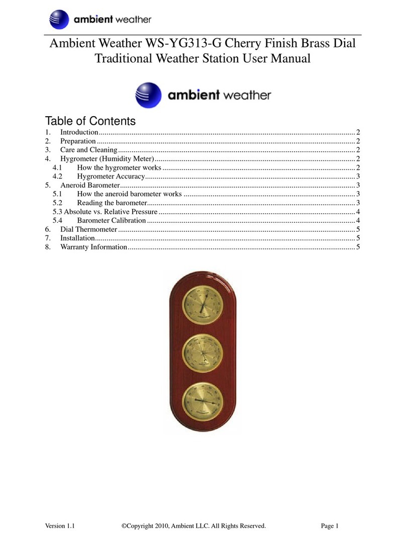 Ambient Weather WS-YG313-G User manual