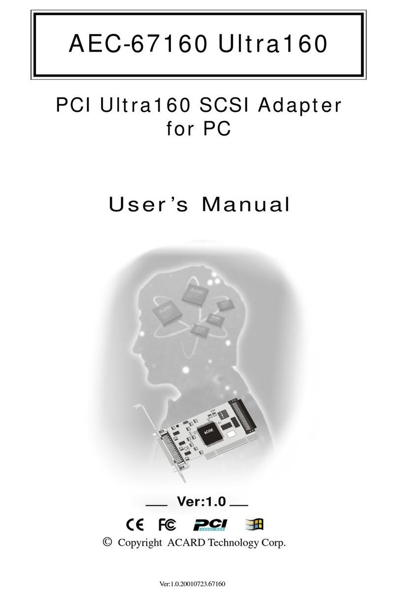 Acard AEC-67160 Ultra160 user manual