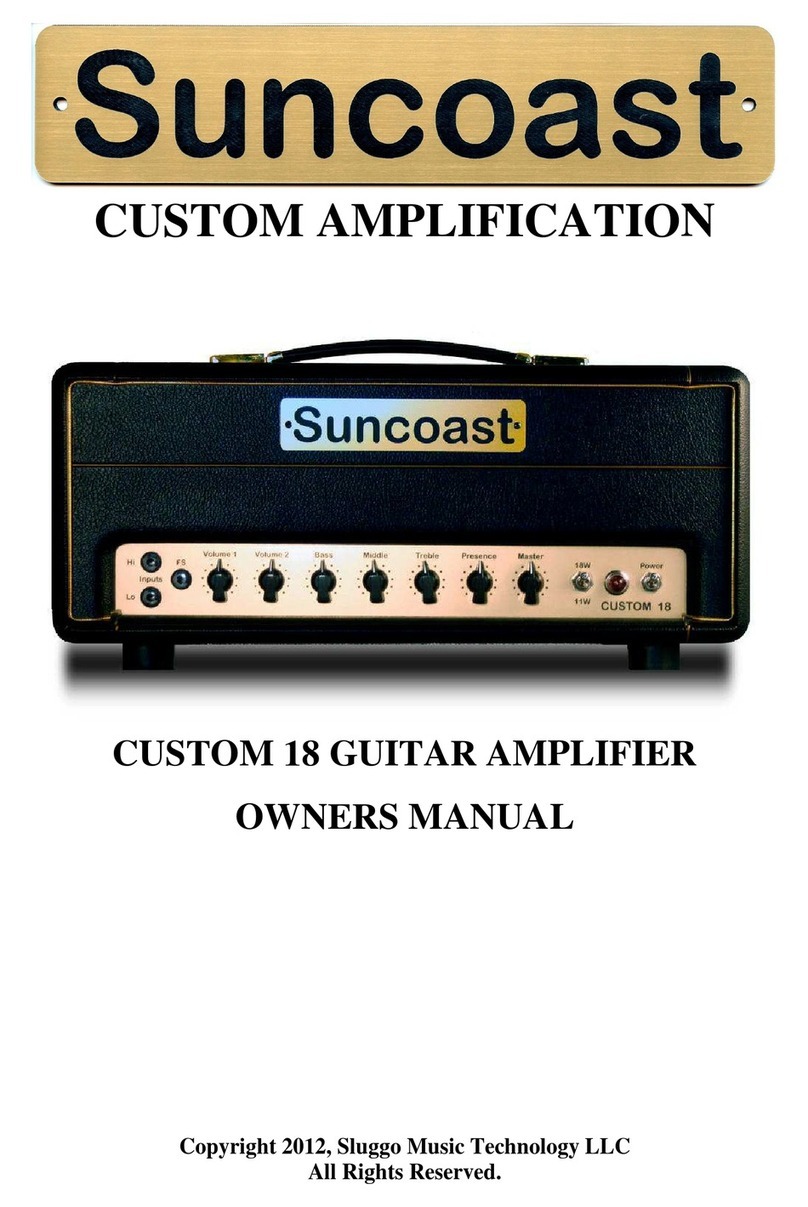 Suncoast CUSTOM 18 owner's manual