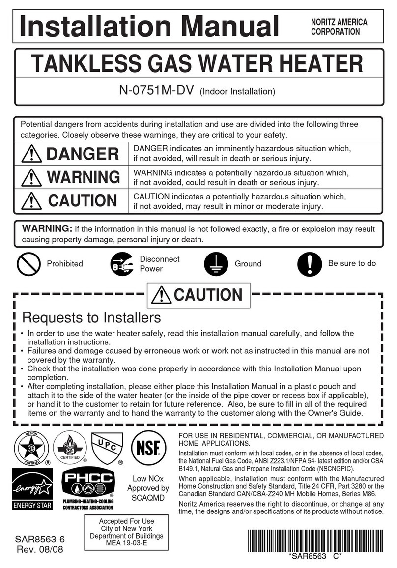 Noritz N-0751M-DV installation manual