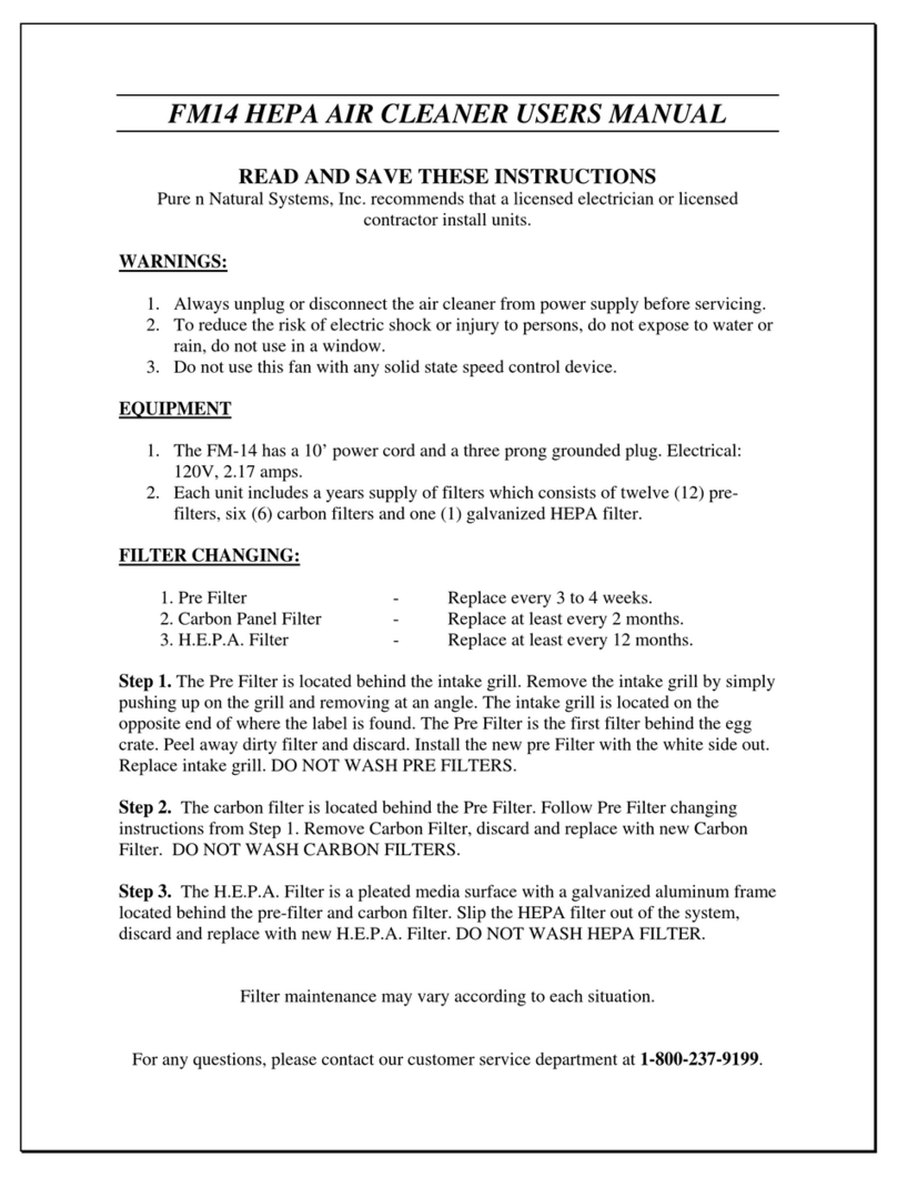 Pure n Natural Systems FM14 user manual Pure n Natural Systems FM14 user manual