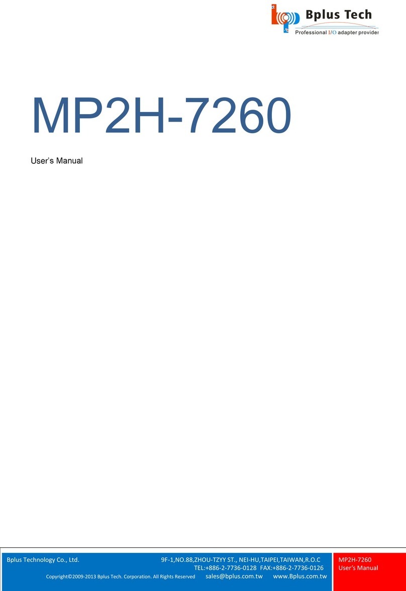 Bplus Technology MP2H-7260 user manual