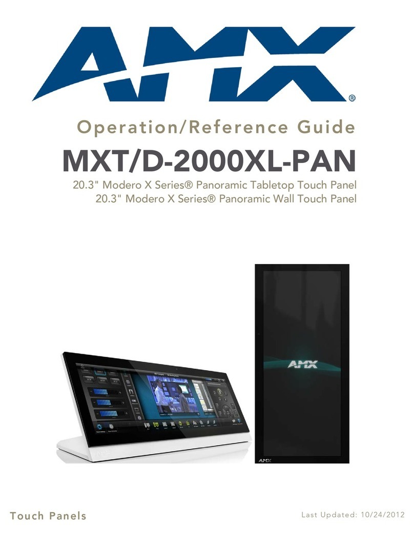 AMX Modero MXT-2000XL-PAN Parts list manual