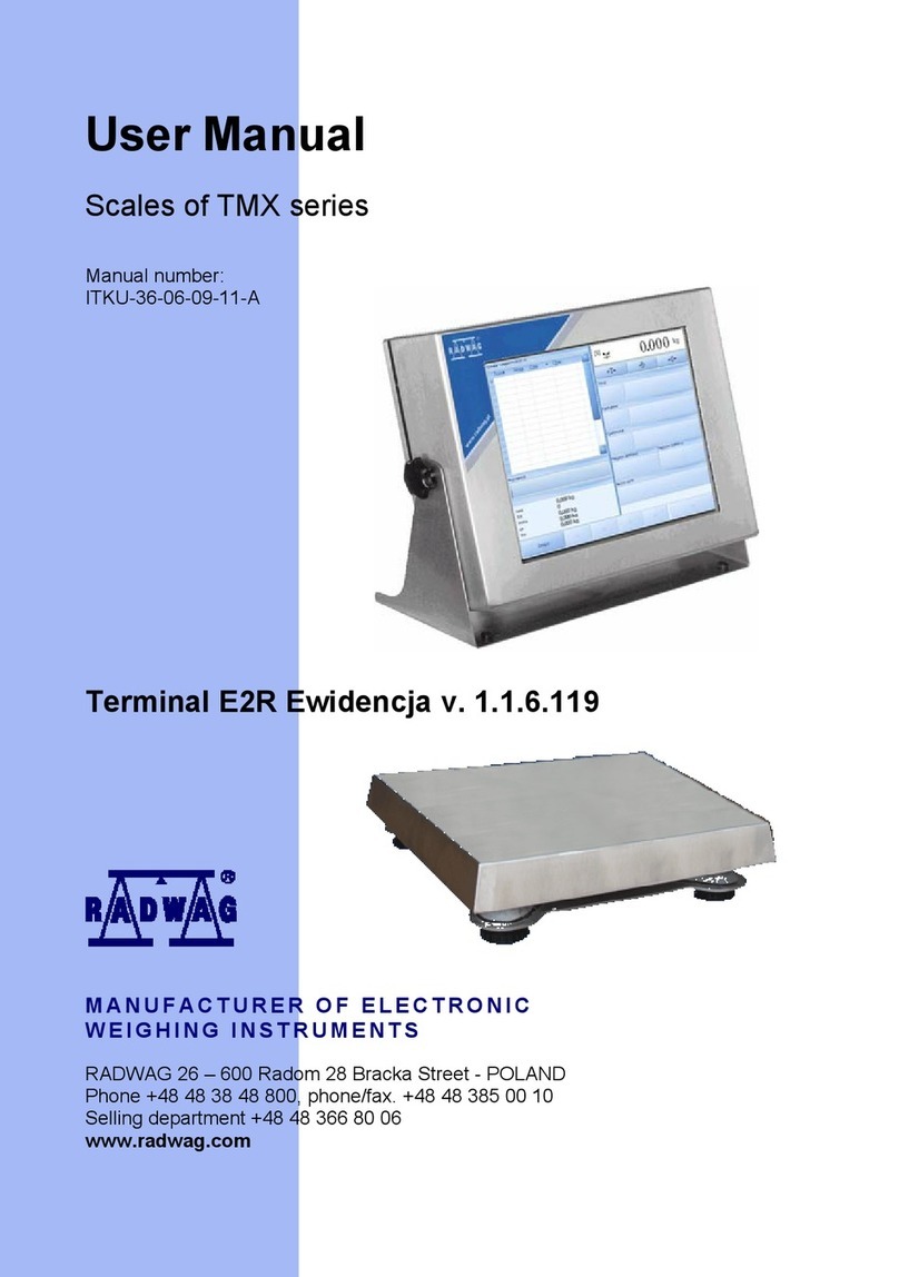 RADWAG TMX series User manual