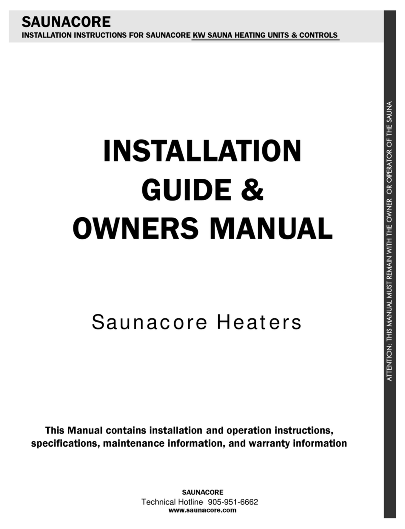 Saunacore Heaters Installation guide & owner's manual