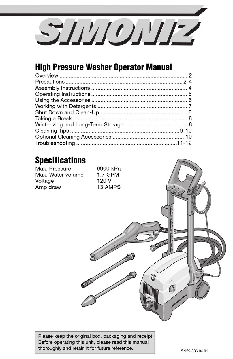 Simoniz High Pressure Washer User manual