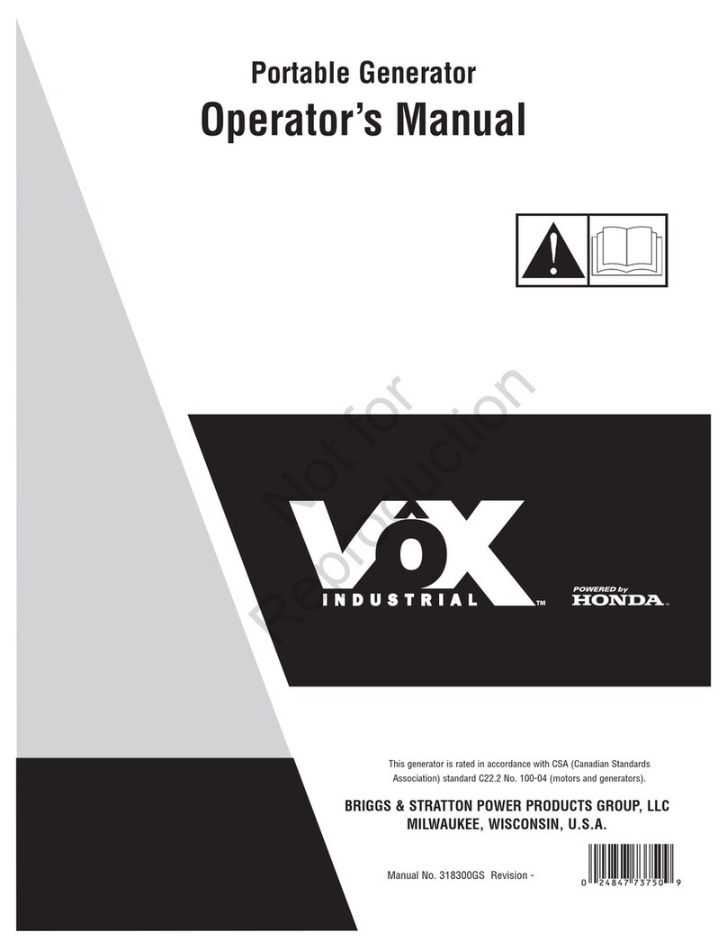 Briggs & Stratton Vox 30557 User manual