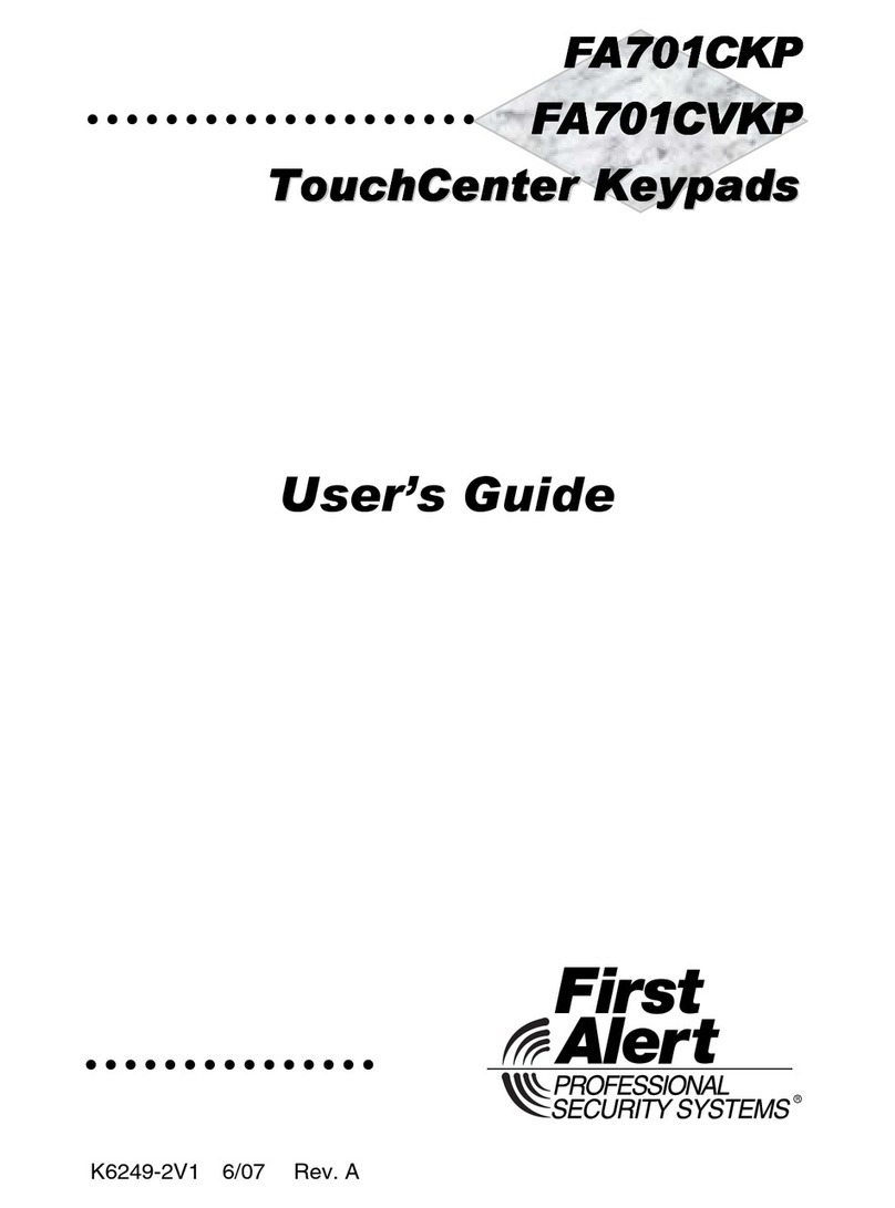 First Alert TouchCenter FA701CKP User manual