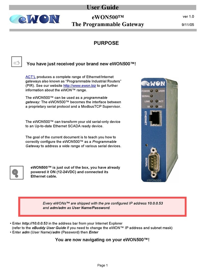 eWON eWON500 User manual