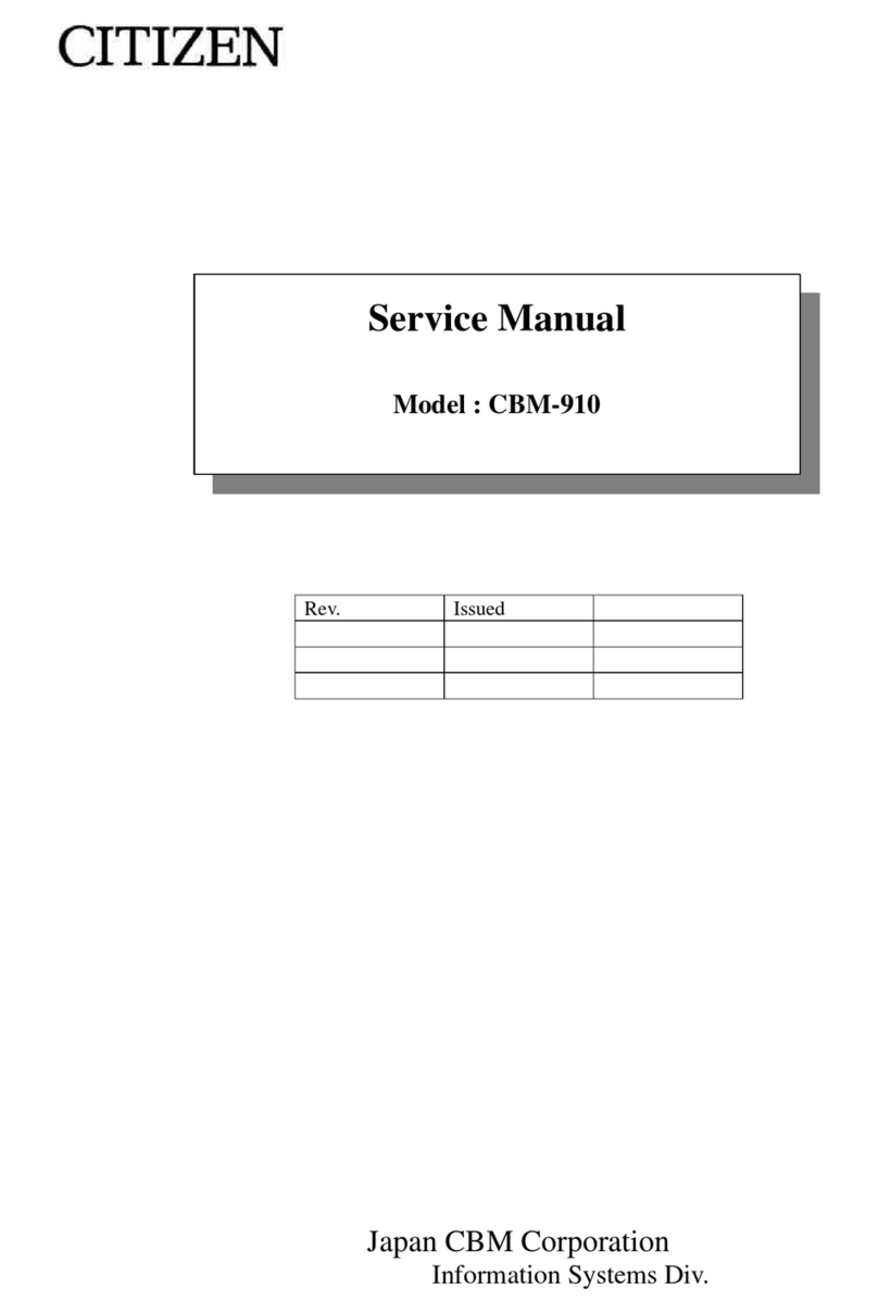 Citizen CBM-910 Series User manual Citizen CBM-910 Series User manual