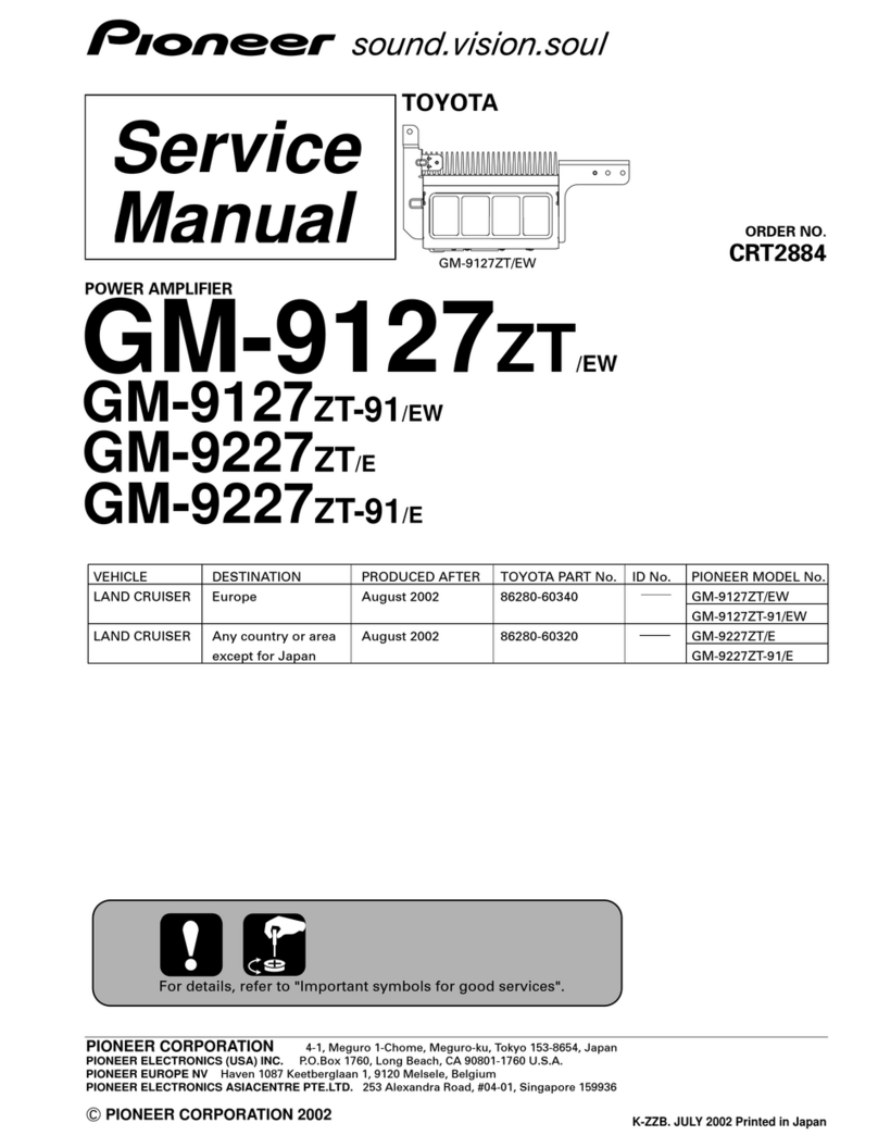 Pioneer GM-9127ZT User manual