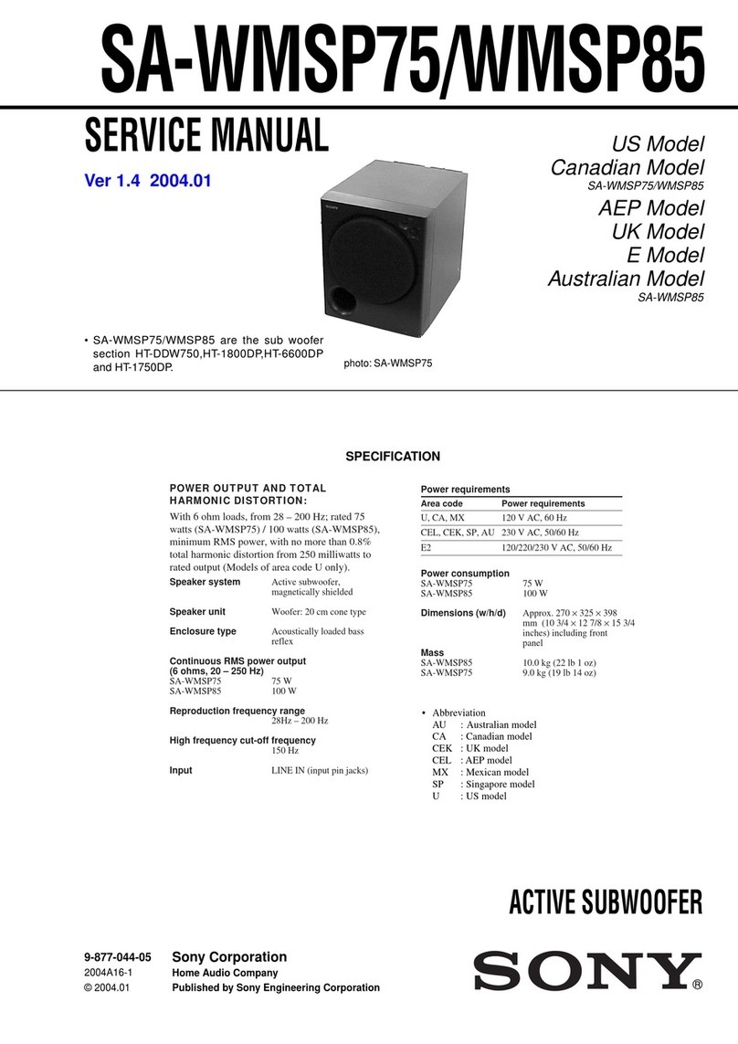 Sony SA-WMSP75 Service manual