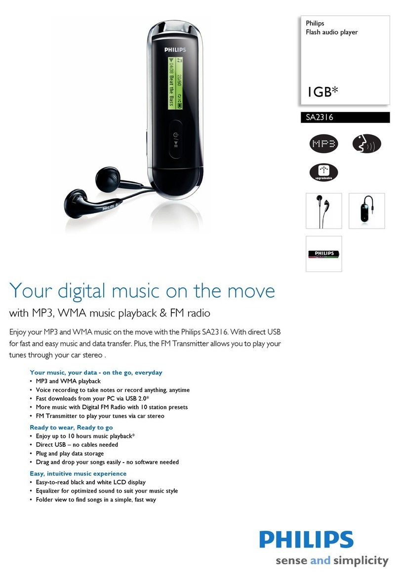 Philips SA2316 User manual