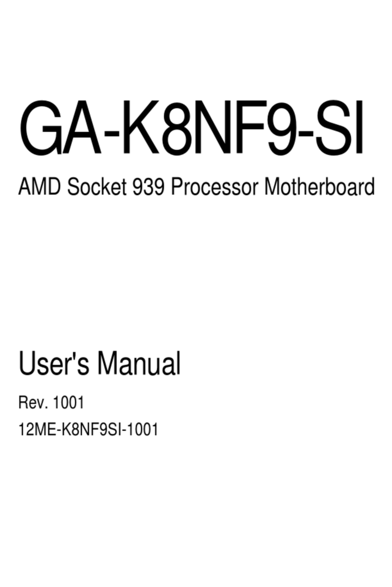 Gigabyte GA-K8NF9-SI User manual