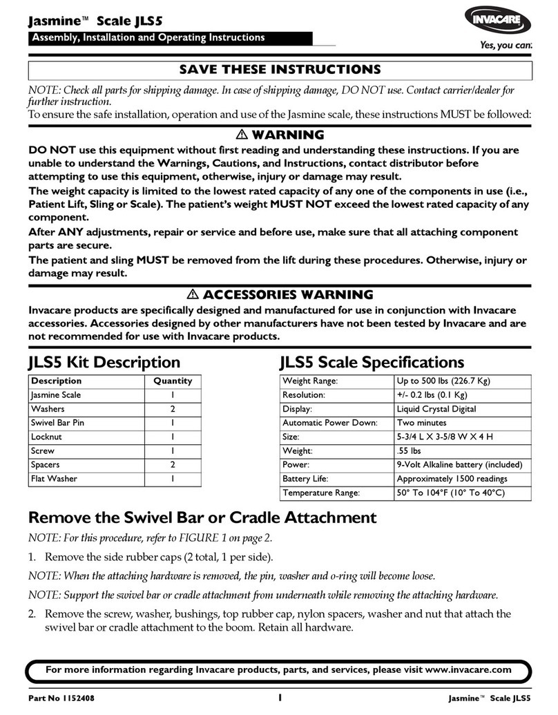 Invacare Jasmine JLS5 User manual