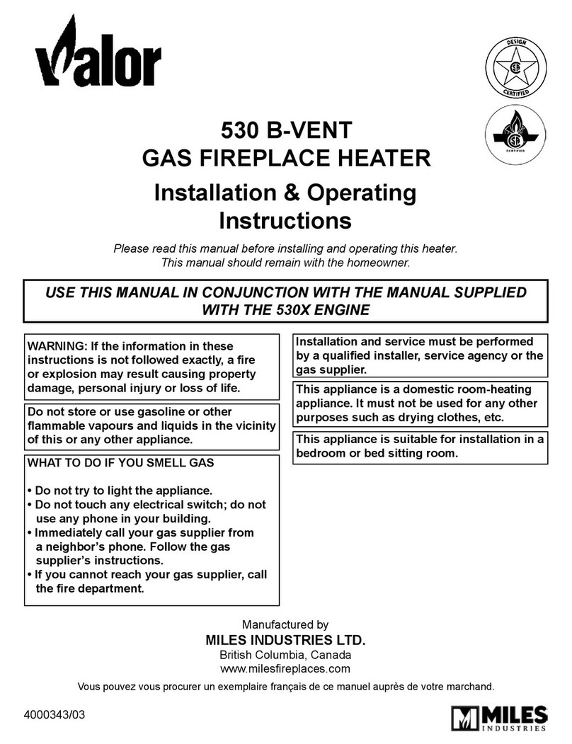 Valor 530 B-Vent Manual Valor 530 B-Vent Manual