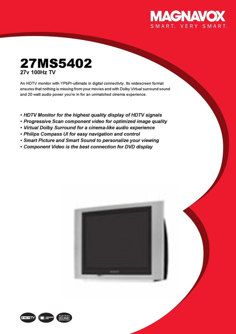 Magnavox 27MS5402 - 27v 100hz Tv Installation instructions
