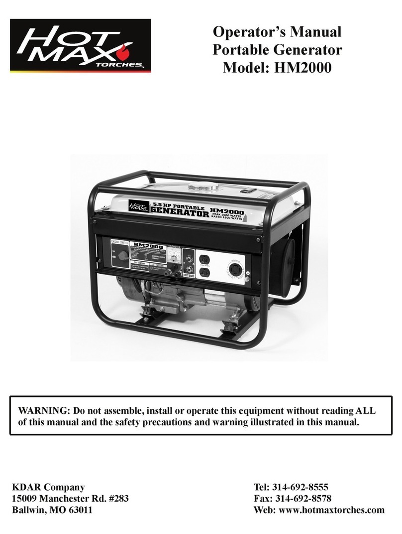 Hot Max HM2000 Operator's manual Hot Max HM2000 Operator's manual