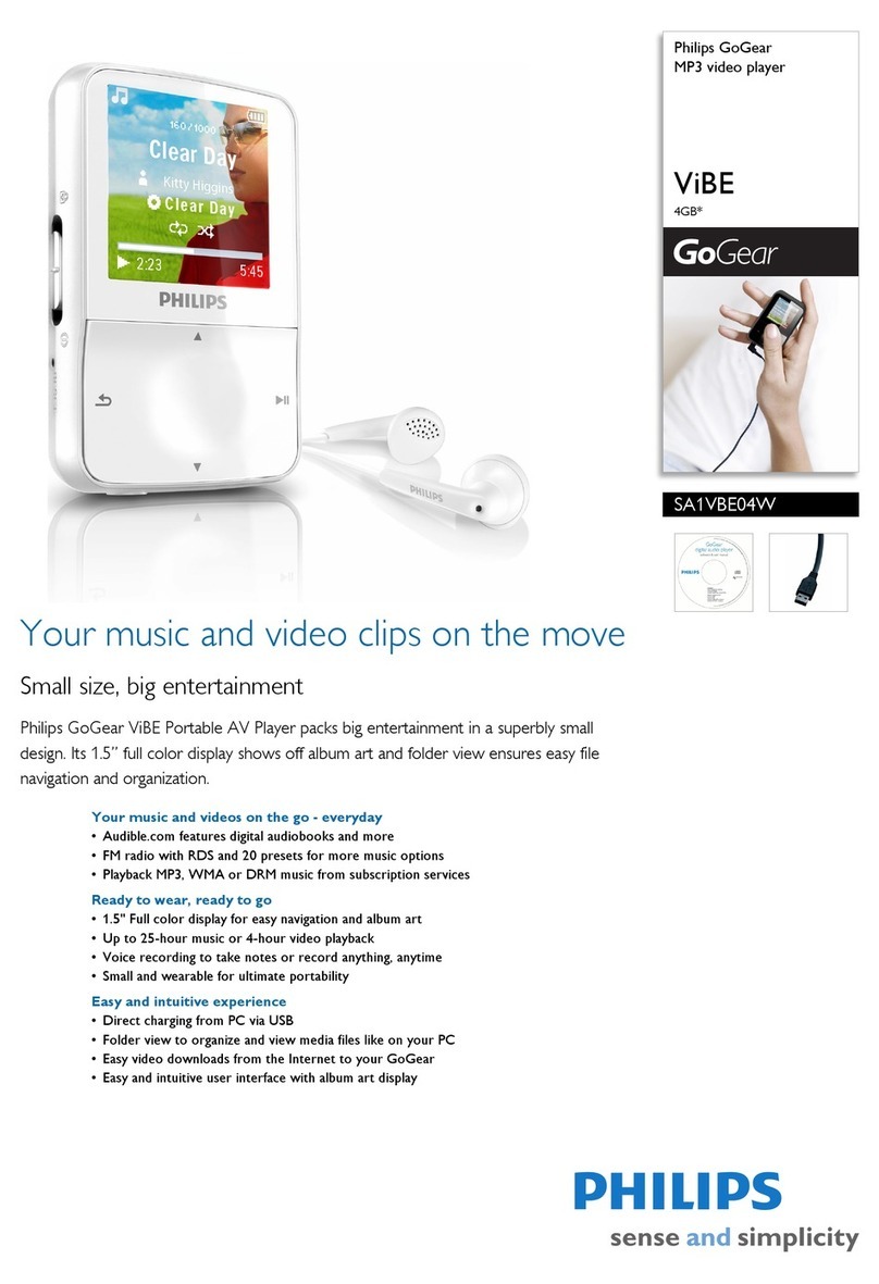 Philips GoGear SA1VBE04W User manual