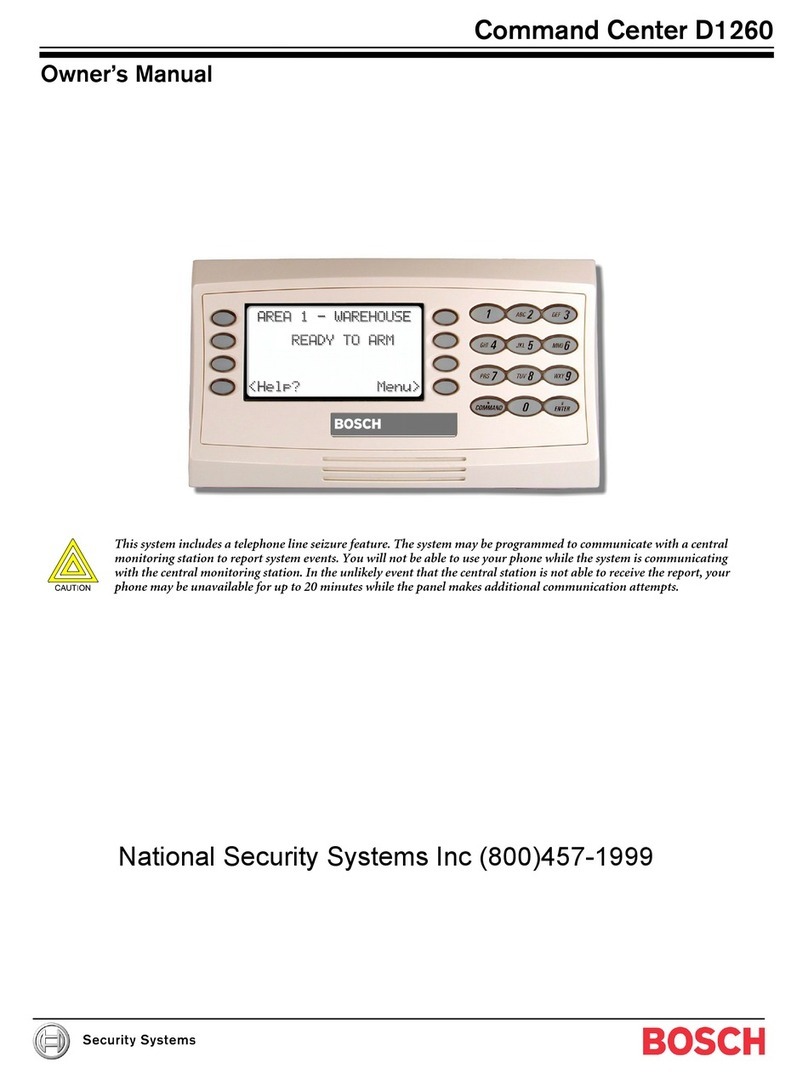 Bosch D1260 Series User manual