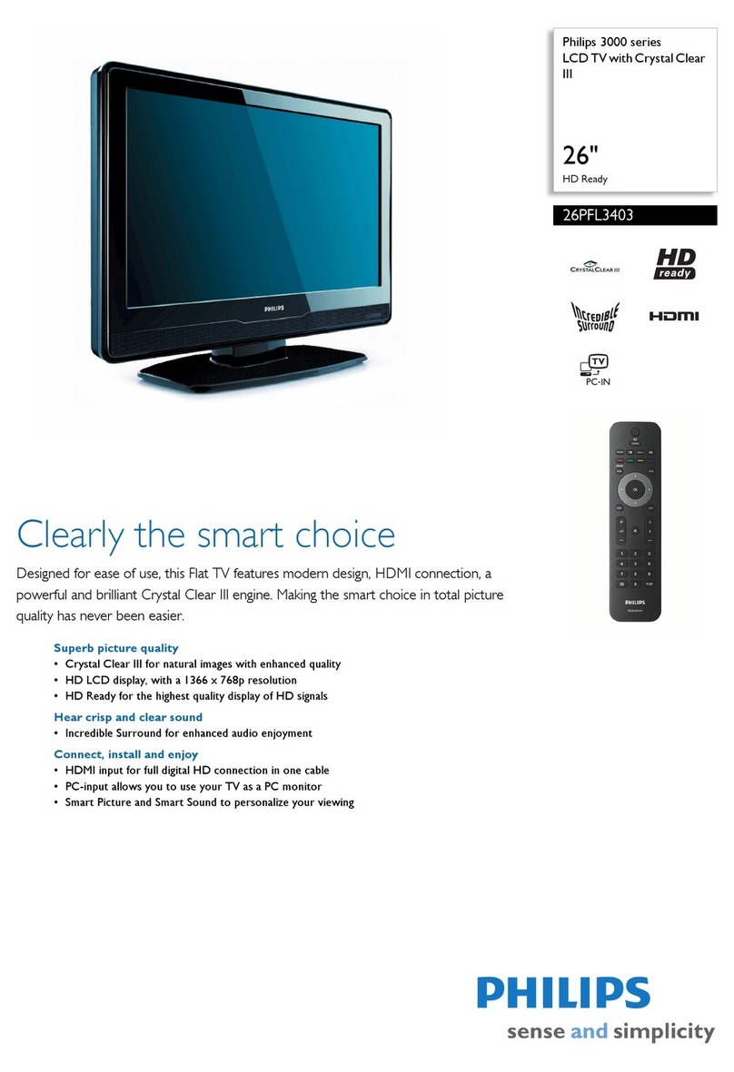 Philips 26PFL3403 User manual