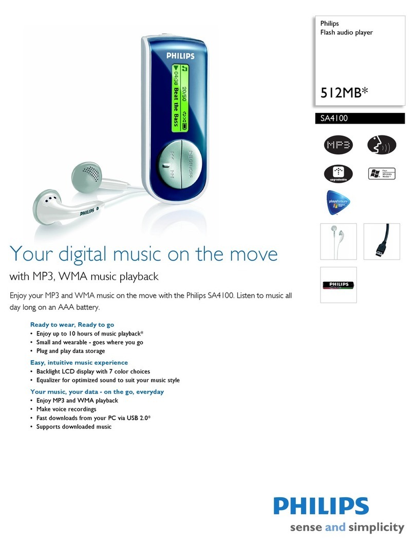 Philips SA4100 User manual