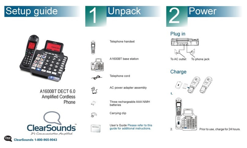 ClearSounds A1600BT Setup guide