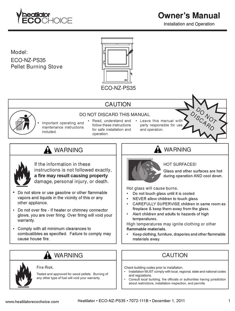Heatilator ECO-NZ-PS35 owner's manual Heatilator ECO-NZ-PS35 owner's manual