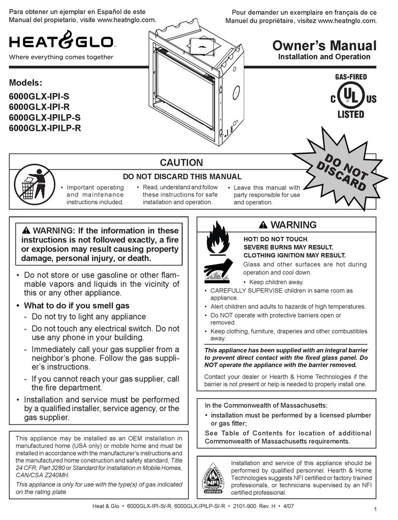 Heat & Glo 6000GLX-IPI-S User manual