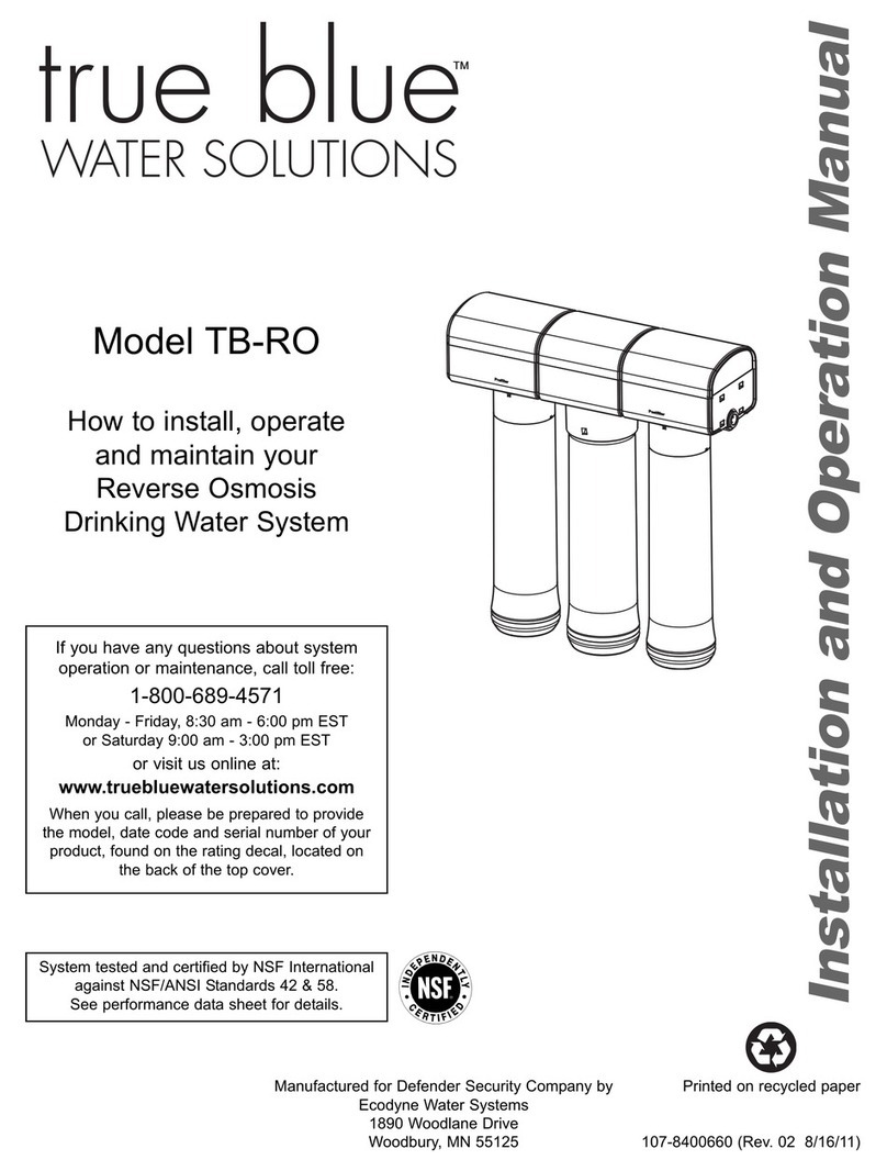 Ecodyne Water Systems TB-RO User manual