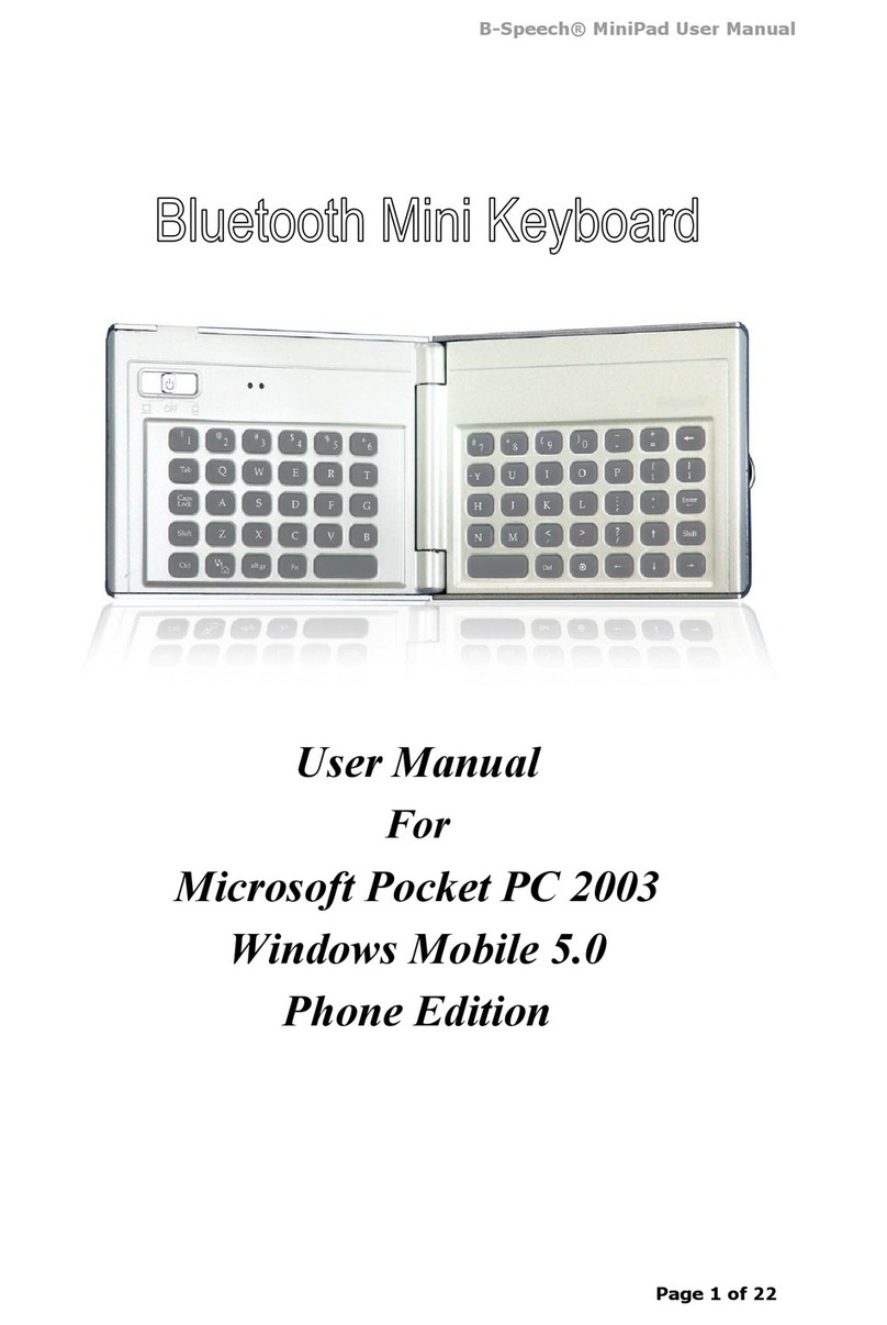 B-Speech MiniPad User manual
