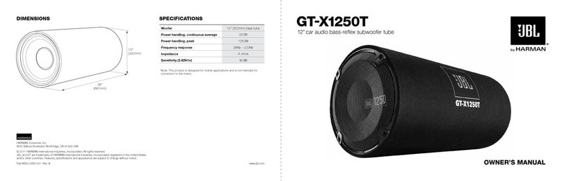 JBL GT-X1250T User manual JBL GT-X1250T User manual