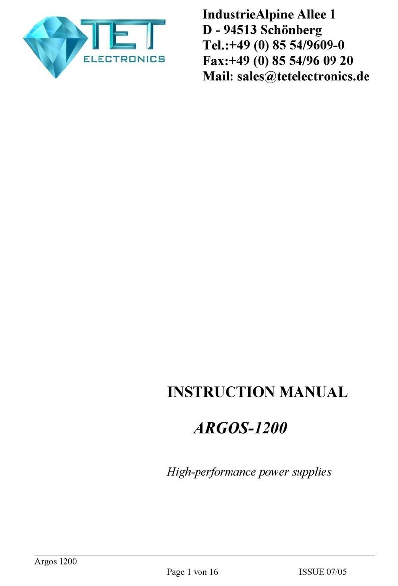 TET Electronics ARGOS-1200 User manual