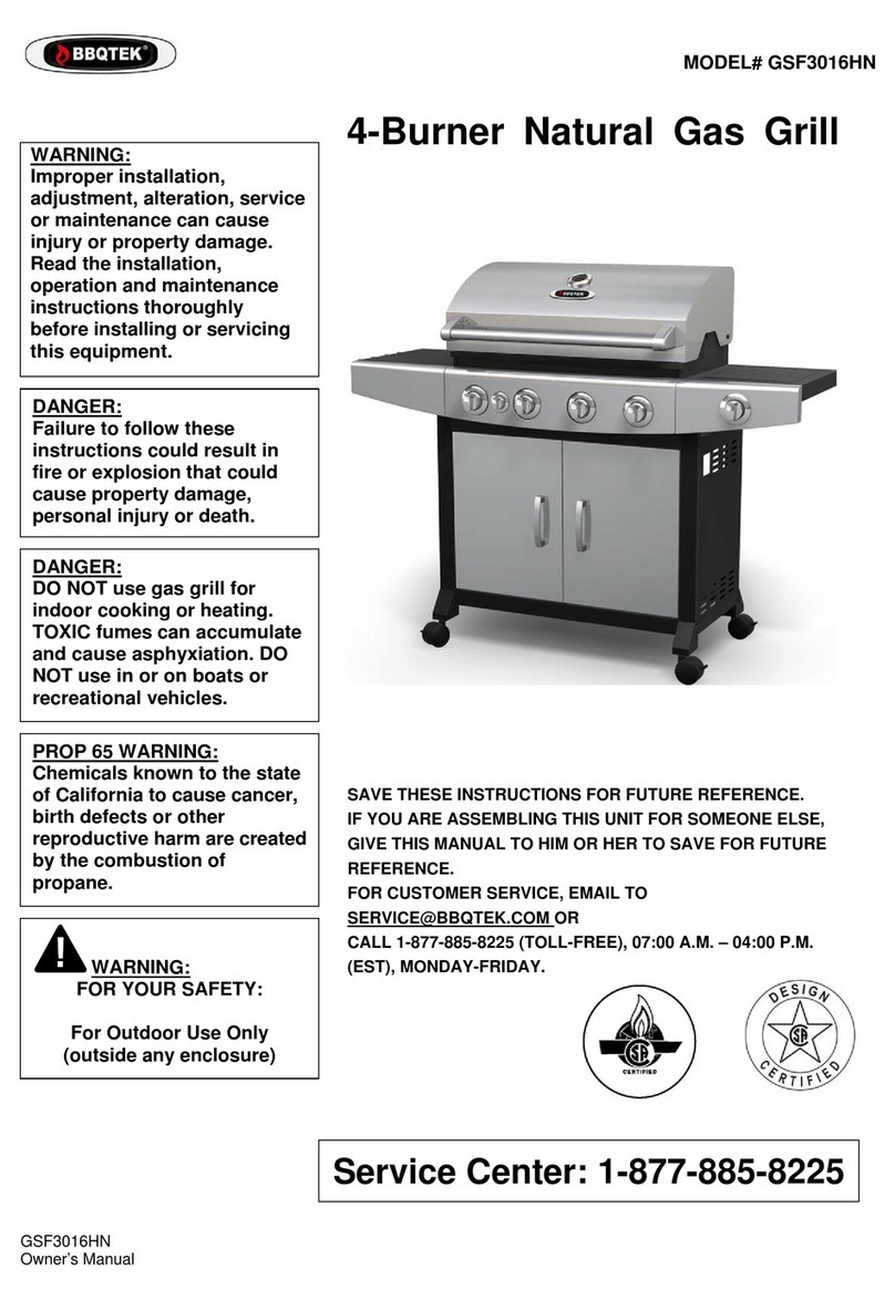 BBQ GSF3016HN User manual