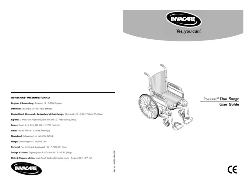 Invacare Duo Range User manual Invacare Duo Range User manual