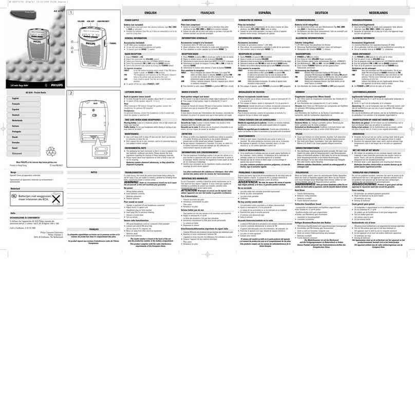 Philips AE 6570 quick start guide