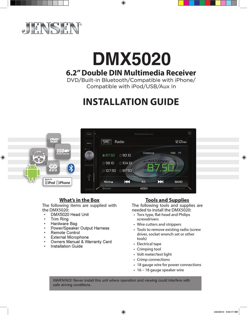 Jensen DMX5020 User manual Jensen DMX5020 User manual