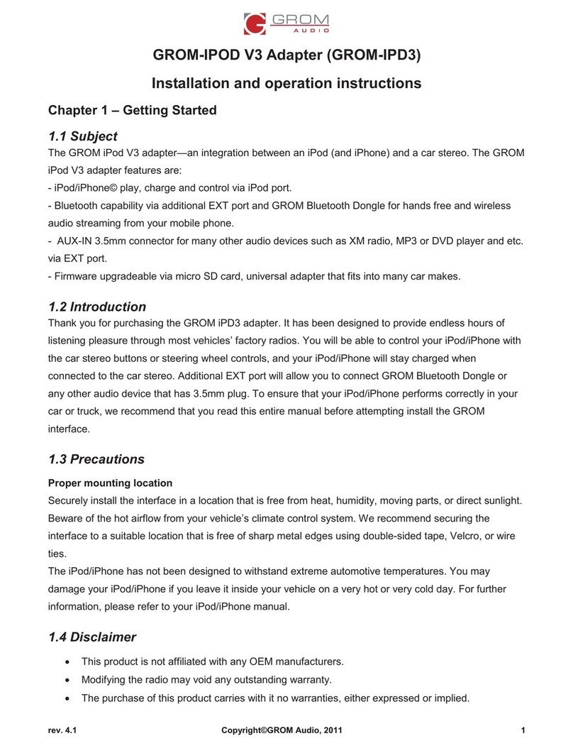 GROM Audio GROM-IPD3 Installation and operation instructions