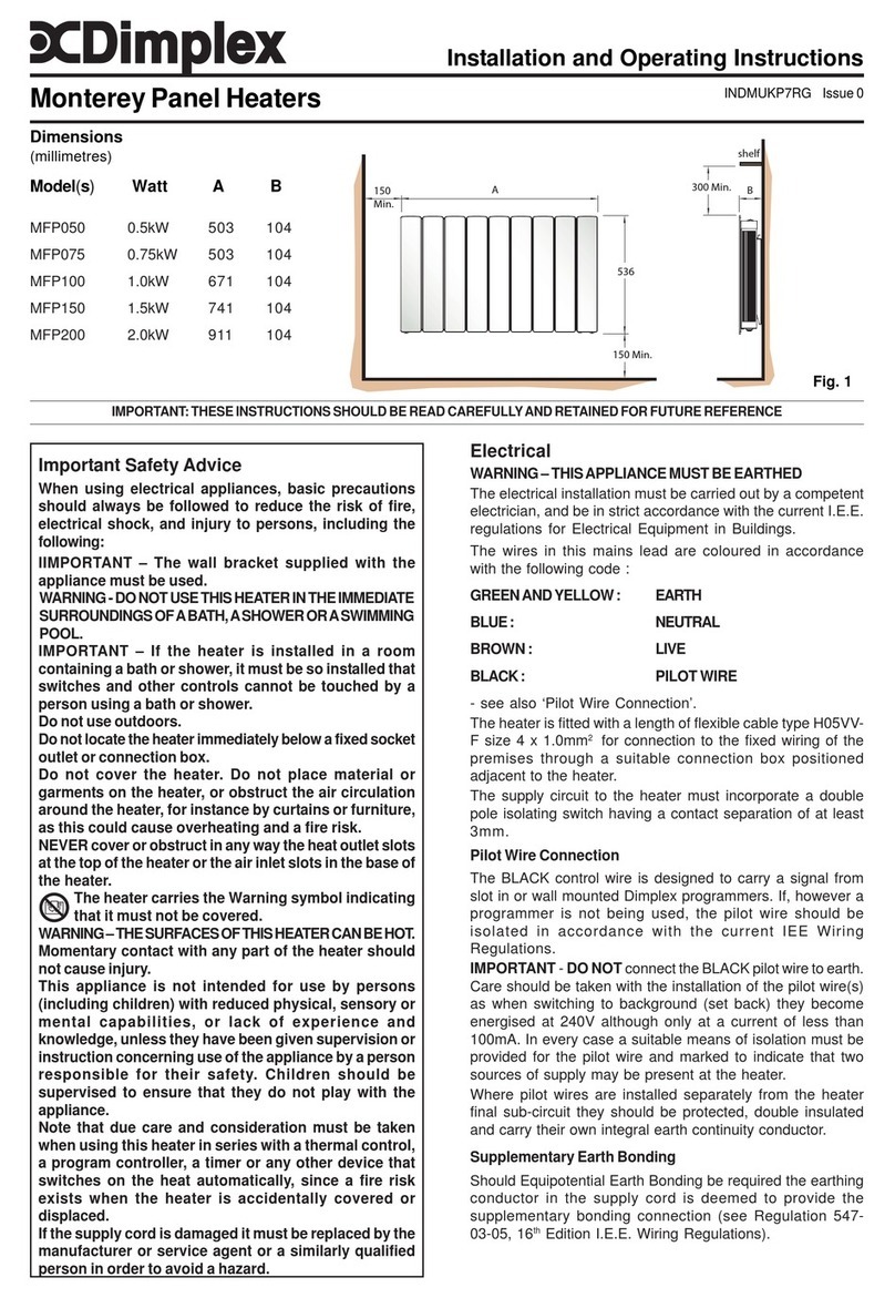 Dimplex Monterey MFP050 User manual