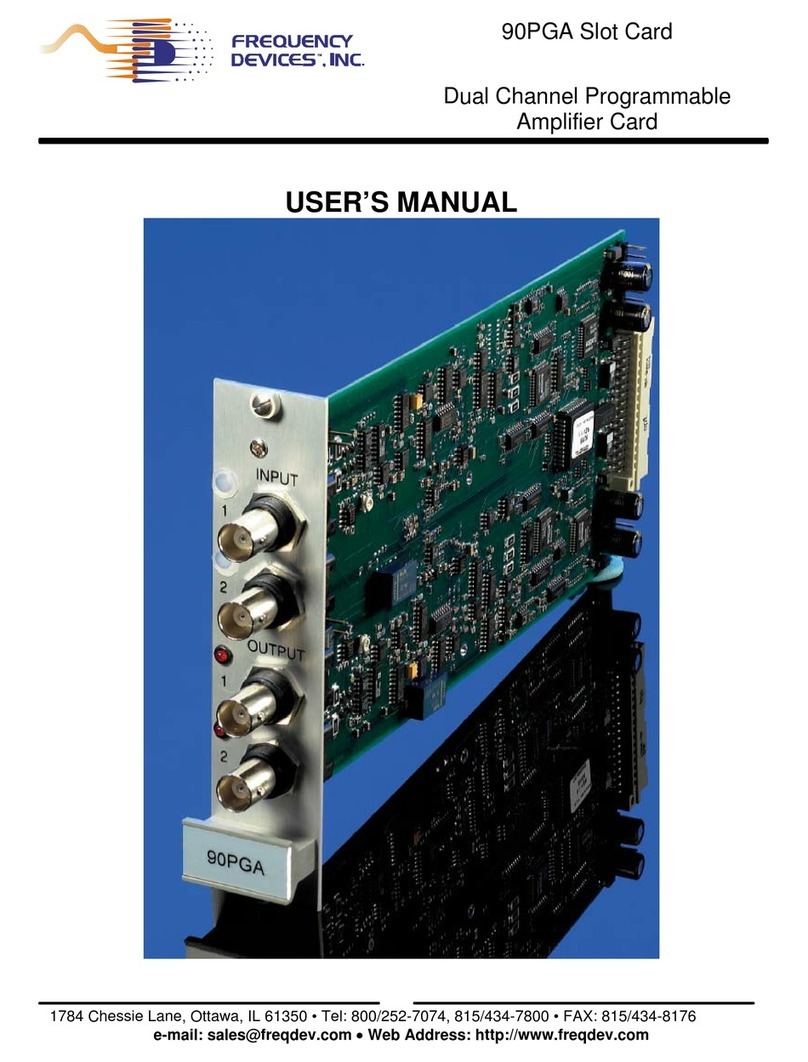 Frequency Devices 90PGA user manual